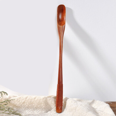 

Toponeto Wooden Spoon Fork Bamboo Kitchen Cooking Utensil Tools Soup-Teaspoon Tableware