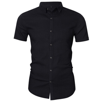 

Toponeto Men Casual Summer Solid Button Short Sleeve Turn-down Collar T-Shirt Top Blouse