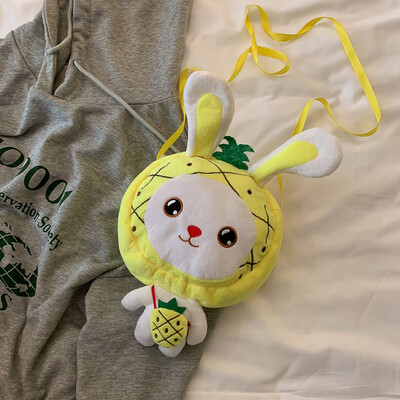 

Tailored Female Cute Fruit Plush Backpack Toy Rabbit Doll Messenger Bag Shoulder Bag