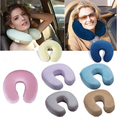 

Fashion New Soft Travel Memory Foam U Shaped Neck Head Support Pillow 8 Colors