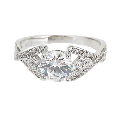 

New Versatile Fashion Ladies Ring Set With Super-flash Zircon Couple Ring
