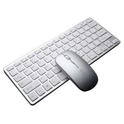 

INPHIC V780 Rechargeable Wireless Keyboard&Mouse Set MAC Notebook Universal Ultra-thin Keyboard Portable Office Mute Keyboard&Mouse Set Aurora Silver