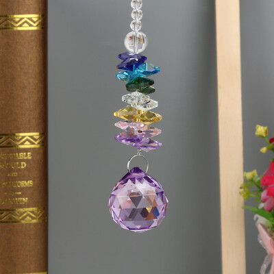 

Toponeto 1PC DIY Bohemian Clear Crystal Ball Prisms Pendant Hanging Wedding Decor Gift