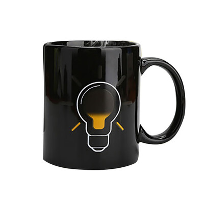 

330ml Ceramic Coffee Cups Starry Sky Solar System Milk Discoloration Magic Sensitive Heat Color Changing Fading Cup