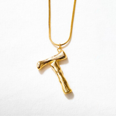 

Gold Letter A-Z Pendant Chain Necklace Fashion
