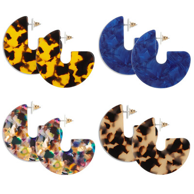 

Acrylic Drop Earrings Resin Leopard Earrings Turquoise Drop Dangle Earrings Fashion Jewelry For Women