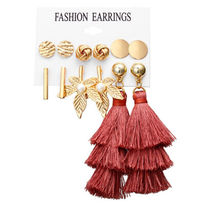 

Women Jewelry Fashion Concise Personality Exquisite Tassel Fringe Bohemia Elegant Drop Dangle Earrings