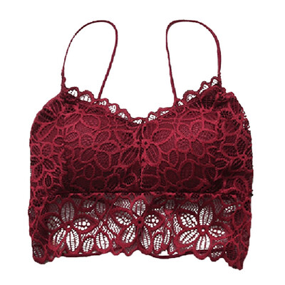 

Women Sexy Vest Chest Padded Tank Tops For Women Wearing Fitness Underwear Lace bralette crop top New