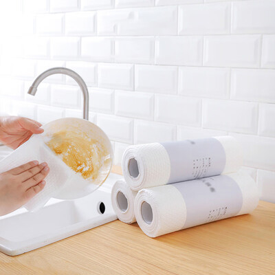 

50PS Disposable Non-woven Lazy Rag Absorbent Lint Rag Lazy Non-stick Oil Kitchen Cleaning Wipe Table Dish Clothes