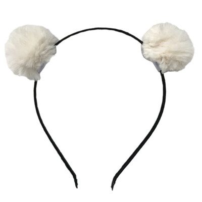 

Sweet Girls Beautiful Hairband Headpieces Rabbit Eears Plush Ball Hair Head Hoop Kids Hair Accessories Baby Tiara for Children