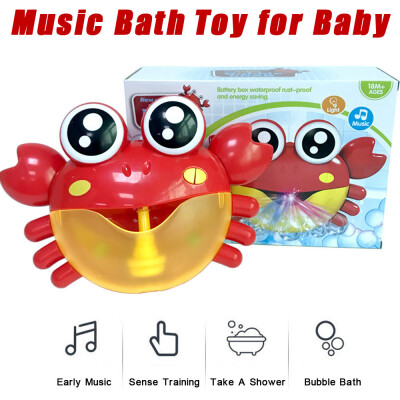 

YIWULABubble Machine Big Crab Automatic Bubble Maker Blower Music Bath Toy for Baby