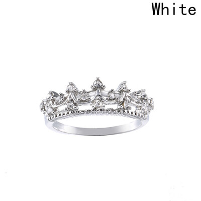 

New fashion accessories jewelry Top quality crown index finger ring Hollow flash drill carved set for women girl