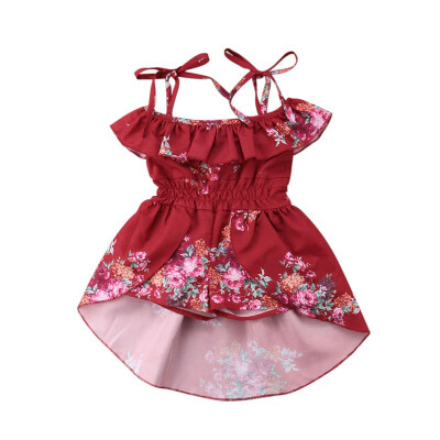 

Newborn Baby Girls Dress Party Princess Pageant Floral Dress Pageant party birthday suspender dress Kid Toddler girl Clothes