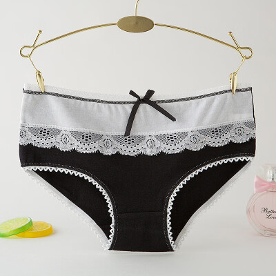 

Women Sexy Briefs Lace Cotton Panties Breathable Girls Underpants Ladies Lace Briefs