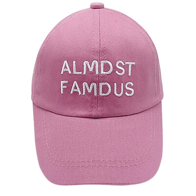 

Baby Solid Color Letters ALMOST FAMOUS Baseball Cap Kids Adjustable Breathable Visor Hats