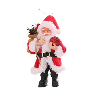 

Resin Santa Claus Doll Figurine Christmas Holiday Gift Table Decoration for Home Wooden Xmas Tree Ornaments Xmas Gift for Kids