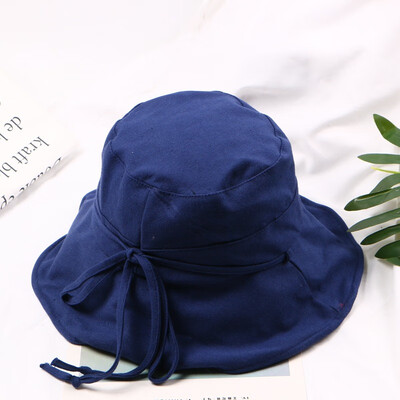 

Korean retro casual bonnet female foldable bowknot fisherman hat male couple hat sunscreen hat in spring&summer