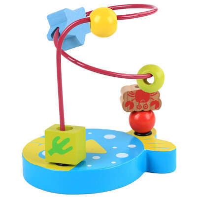 

Tailored Educational Baby Kids Wooden Around Beads Toy Toddler Infant Intelligence Toys