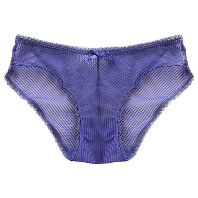 

Women Underwear Sexy Panties mesh Transparent Lace Thongs Ultra-thin Sexy Bragas Womens Soft Briefs Bow Panty Hot Sale