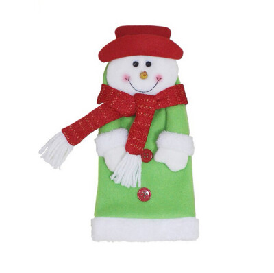 

〖Follure〗Red Wine Bottle Cover Bags Decoration Home Party Santa Claus Christmas