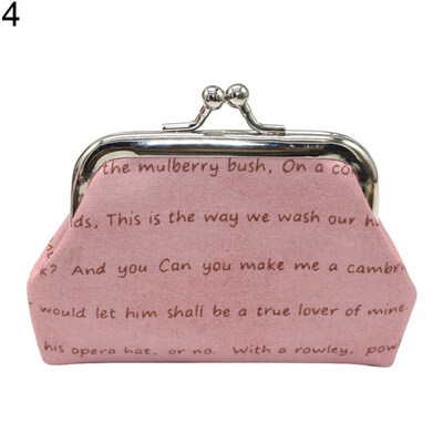

Creative Letters Design Cotton Cloth Women Girls Coin Key Purse Mini Wallet Gift