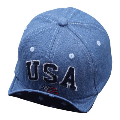 

Baseball Cap Kids Sports Cap Hat Denim Embroidery Letter Cap Children Accessories Baby Boys Girls Hats