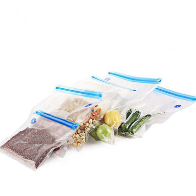 

Household Fresh Bag Kitchen Vacuum Food Sealer Bag Environmental Protection Transparent Bag Reusable