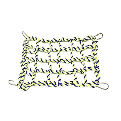 

Pet Hammock Small Hamster Squirrel Puppy Net House Balcony Hammock Parrot Color Weave Climbing Net Parrot Bird Net