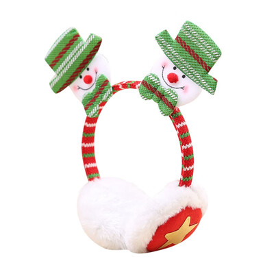 

Santa Claus Earmuffs Kids Girls Boys Christmas Santa Claus Pattern Cartoon Party Xmas Hairstick Hairbands Baby Wear