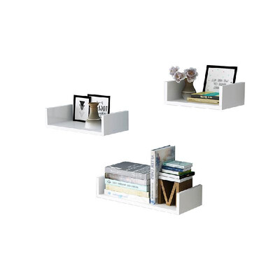 

U-Shaped Wall Shelves Wall Mounted Floating Hanging Book Shelves Storage Racks Bookcases Set of 3 for Wall Bedroom Living Room