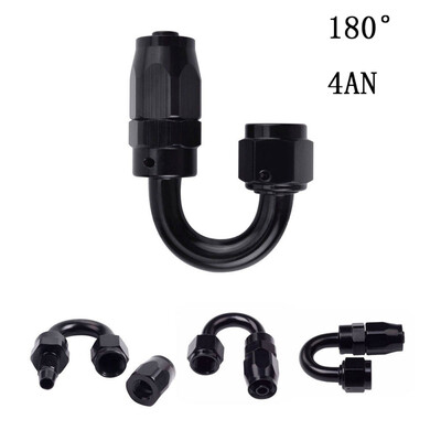 

2019 Hot Anodized Aluminum Straight Elbow 45 180 Degree Reusable Swivel Hose End Fit Adapter For OilFuel