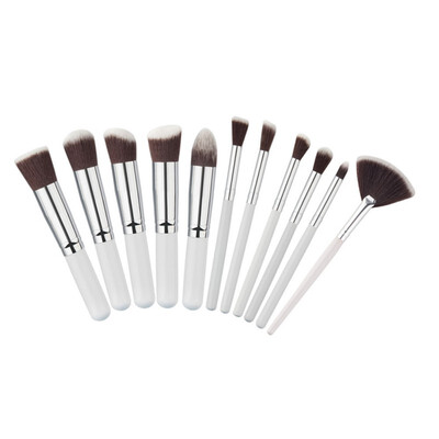 

11pcs Facial Make Up Brushes Tools Cosmetic Makeup Brushes Set Kit Foundation Brushes Maquiagem