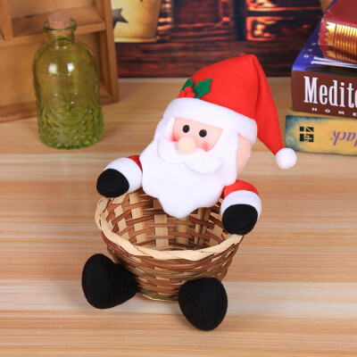 

JPGIF Merry Christmas Candy Storage Basket Decoration Santa Claus Storage Basket