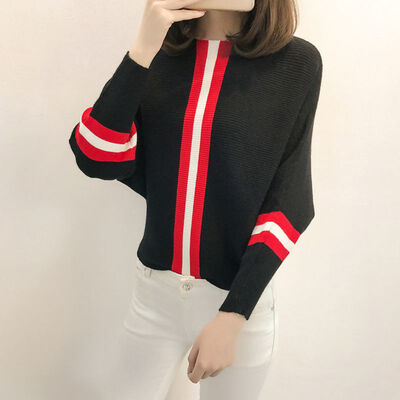 

Women Fashion Striped Sweaters Long Sleeve Knitted Tops Casual Slim Women Pullover Sweaters