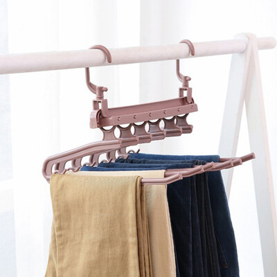 

Folding Multi-layer Pants Rack Multi-function Plastic Pants Racks Trousers Hanger Clothing Storage Hangers