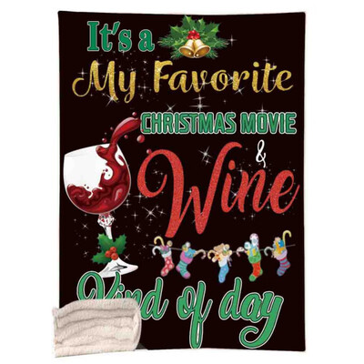 

Christmas Movie Watching Blanket Double-Sided Thickening Super Soft Cozy Warm Plush Throws For Adults And Children 150 X 200CM