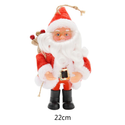 

Christmas Tree Ornaments Santa Claus Toy Doll Hanging Posture Window Decorations Party Table for Home Christmas Tree Xmas Gift