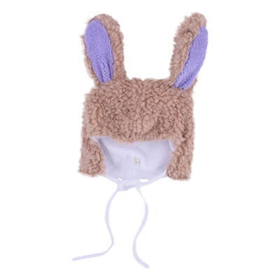 

Kids Girls Boys Baby Rabbit Ear Design Hats Winter Newborn Cute Warm Knitted Hemming Caps