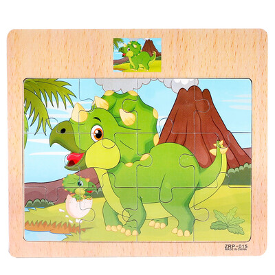 

Tailored Wooden Jigsaw Puzzle toy Children Cartoon Animal Traffic Learning Puzzle Toys
