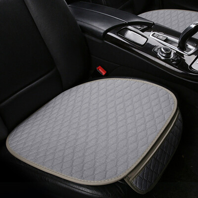

Linen Fabric Car Seat Cover Front Row Pad Breathable Mat Warm Non-Slip Universal