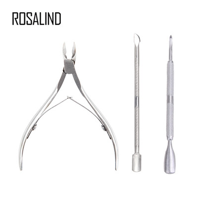

ROSALIND Manicure Tools With Cuticle Scissor For Nails Art Beauty Kit Manicuring