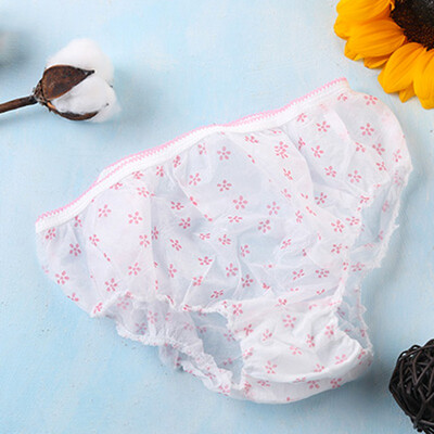 

WJ Disposable Cotton Maternity Womens Underwear Outdoor Panties Ladies Travel Prenatal Postpartum Paper non-woven Panties V4