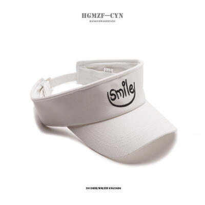 

Hat Female Summer Recreational Sports Sunshade Cap Seaside Beach Sunhat Korean letters embroidered sunscreen empty hat male