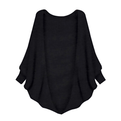 

Women Cardigan Solid Color Autumn Winter Batwing Sleeve Casual Warm Loose Sweater