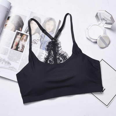 

New fashion Ice Silk Design Brand Absorbs Sexy Sweat Fashion Bra Top Quilted Vest Fitness Suit Shockproof Back Bra For Female