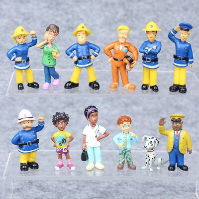

12 sets of 3-6cm Fireman Sam toy figure toy doll children birthday gift PVC