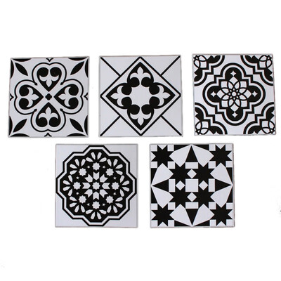 

5PCSSet Retro Tiles Stickers PVC Bathroom Waterproof Sticker Vintage Home Decor Room Wall Poster Kitchen Wall Stickers