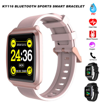 

Ky116 Smart Watch IP67 Dip67 Waterproof Heart Rate Blood Pressure Blood Oxygen Monitoring Bluetooth Smartwatch Music Sports Watch