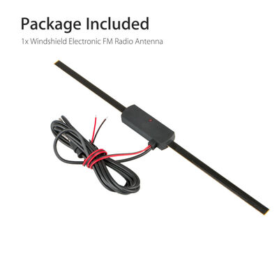 

12V Black Car Windshield Signal Amplifier Antennas AM FM Radio Stereo Booster