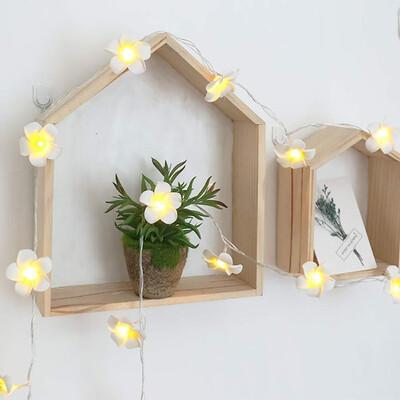 

〖Follure〗Vintage Frangipani Flower LED Light String Battery Home Party Wedding